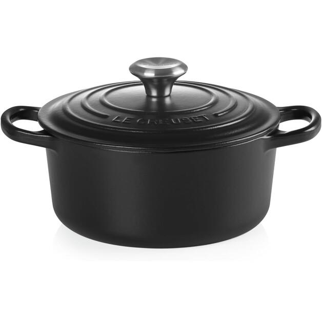 Чугунная жаровня Le Creuset Signature круглая 18 см чёрная 1,8 л (21177180000430)