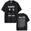 O-Oasis Live 25 Tour Tričko Pánské Dámské Gotické Vintage Overd Tričko Pánské Vysoce Kvalitní Trička s Krátkým Rukávem#Barva(6)