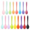 Small Multicolored Silicone Spoons Silicone Serving Stirring Spoon for Kitchen Nonstick Cooking Baking Stirring Mixing Tools