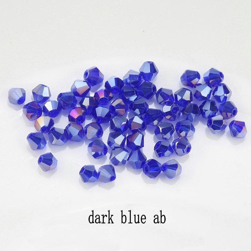 4mm 100pcs Shiny Crystal Beads Bicone Beads Glass Beads Loose Spacer Beads for Bracelet DIY Jewelry Making 200pcs