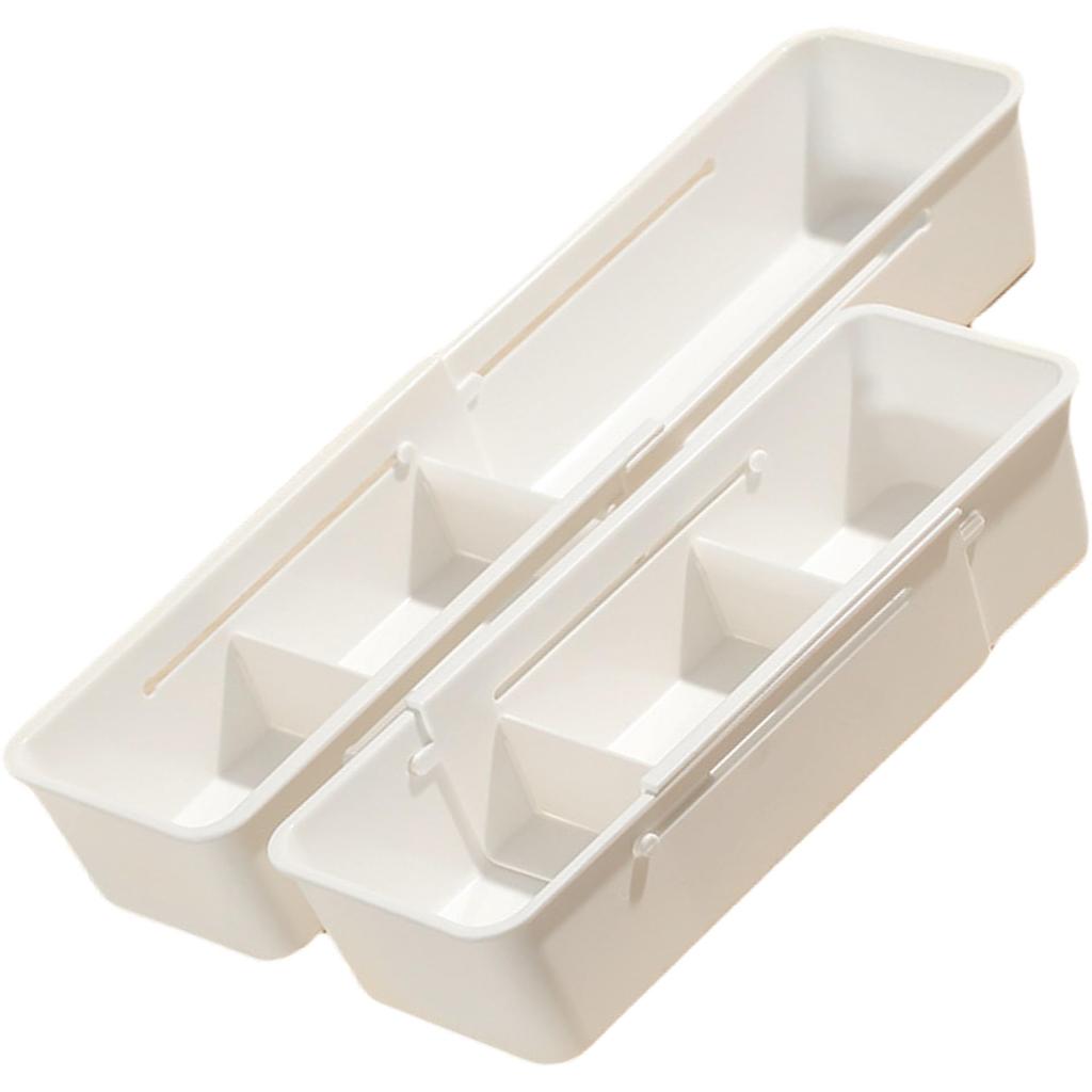 RYOHIN Expandable Storage Box with Drawers and Organizing Tidying Small Kitchen Set of 2 Lab. Dividers, Adjustable, Tray, Up, Items, Stationery,