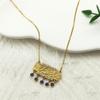 Collier Médaille Carrée Fleur Strass Arabe Dieu Allah Coran pour Femmes Hommes Chaîne Acier Inoxydable Couleur Dorée Bijoux Islamiques