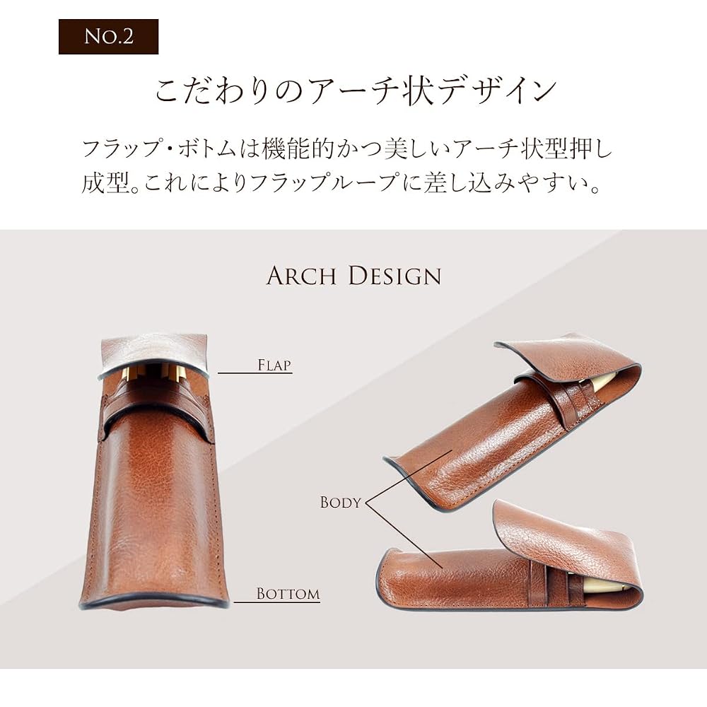 Dom Teporna Genuine Leather Pen Case, Holds 1 Fountain Pen, Simple and Stylish, Italian Leather,