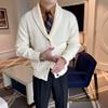 2023 Men's British Retro Slim Fit Lapel Cardigan – Light Mature Business Knitwear Sweater Jacket