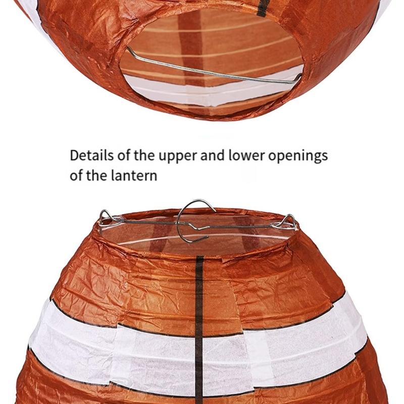 Brown Football Party Lanterns Set of 10 for Indoor and Outdoor Decoration