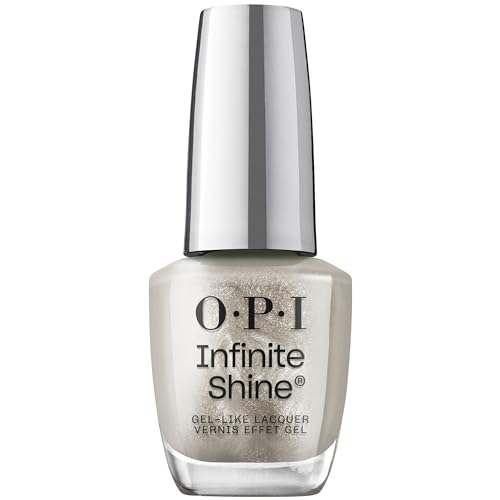 OPI Infinite Shine Quick-Drying Nail Polish, Long-Lasting Gel-Like Shine, Silver Metallic, 15ml (ISL107) - Perfect as a Gift [Official Japanese Produc