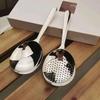 Kitchen Supplies 304 Stainless Steel Large Soup Spoon Rust-proof Deepen Communal Spoon Food Grade Simple Serving Spoon Dinner