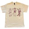 Three Cowboy Cats Graphic Reprint T-shirt , Retro Rodeo Cowboy Style Gift