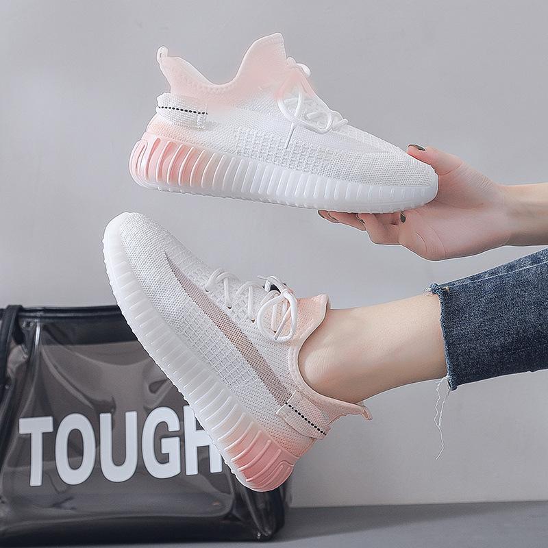 Coconut Shoes Fly-woven Summer New Mesh Breathable Lightweight Sports Casual Shoes Running Fitness Shoes