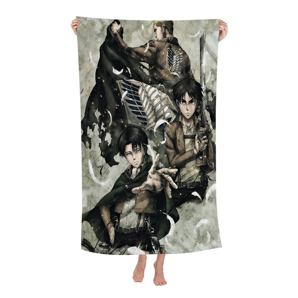 A-Attack On Anime Titans Big Microfiber Beach Towels Quick Dry Towel Sand Beach Towels Pool Towel For Travel Swim Pool Yoga