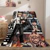 Chainsaw Man Grand 2D Print Flannel Blanket, Cartoon Style for Bed, Warm Home Decor Travel Picnic Blanket_LIAN