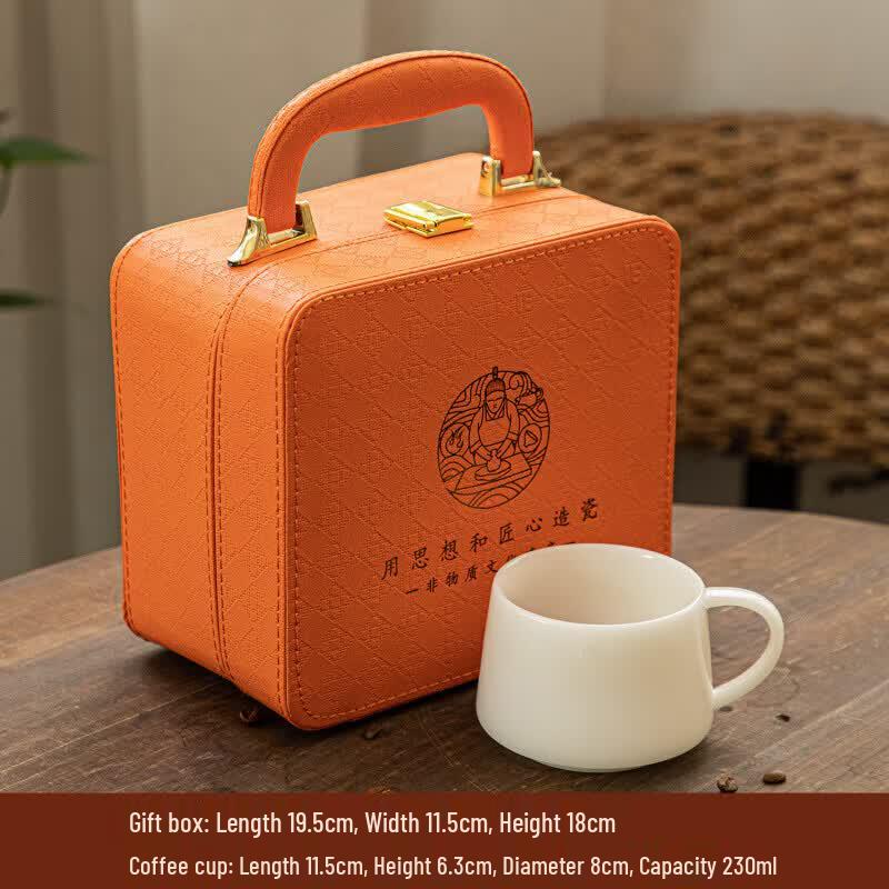 Tuopai Ice Jade Porcelain Coffee Cup Gift Set