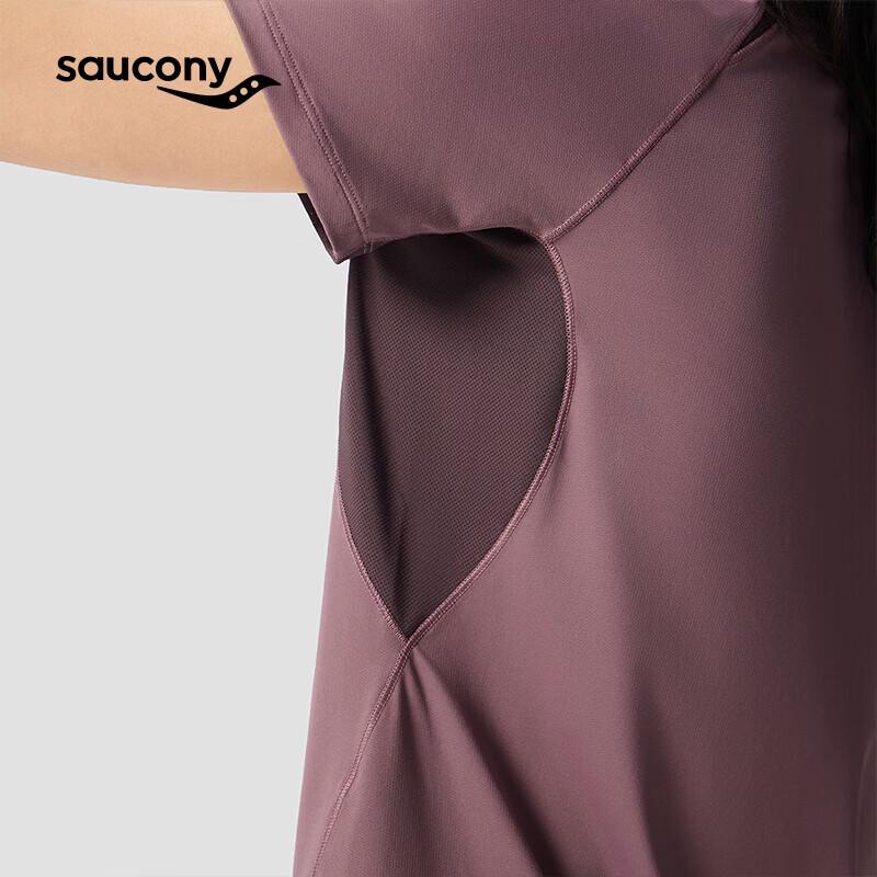 SAUCONY Women's Classic Slim-Fit Breathable Short-Sleeve Knit Top