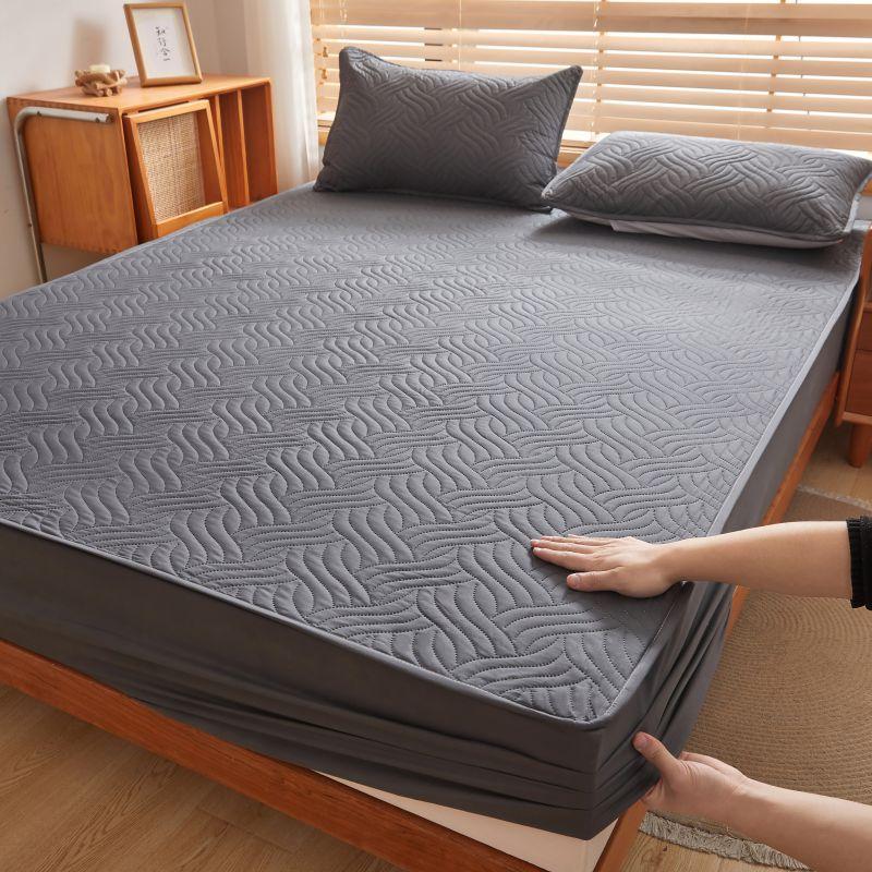 Ultrasonic Waterproof Quilted Mattress Cover All-inclusive Bed Fitted Sheet Anti-mites Bed Cover Not Included Pillowcase
