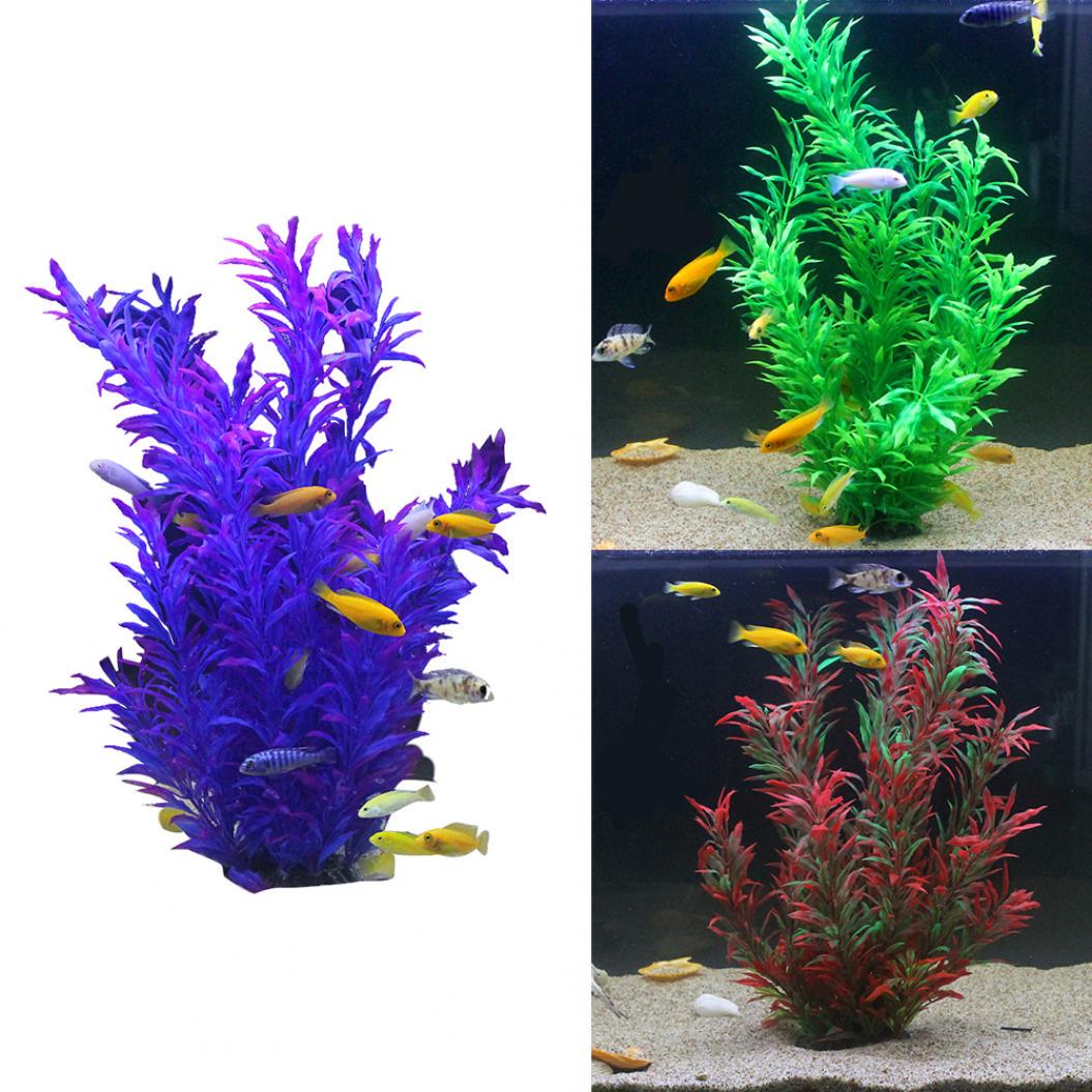 

Аквариум Искусственный Пластик Поддельные Воды Трава Растение Ландшафтный Декор