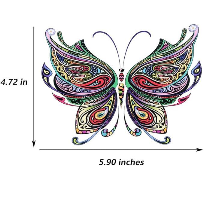 Lion & St. Mark's Basilica Glass Car Decal (Butterfly)