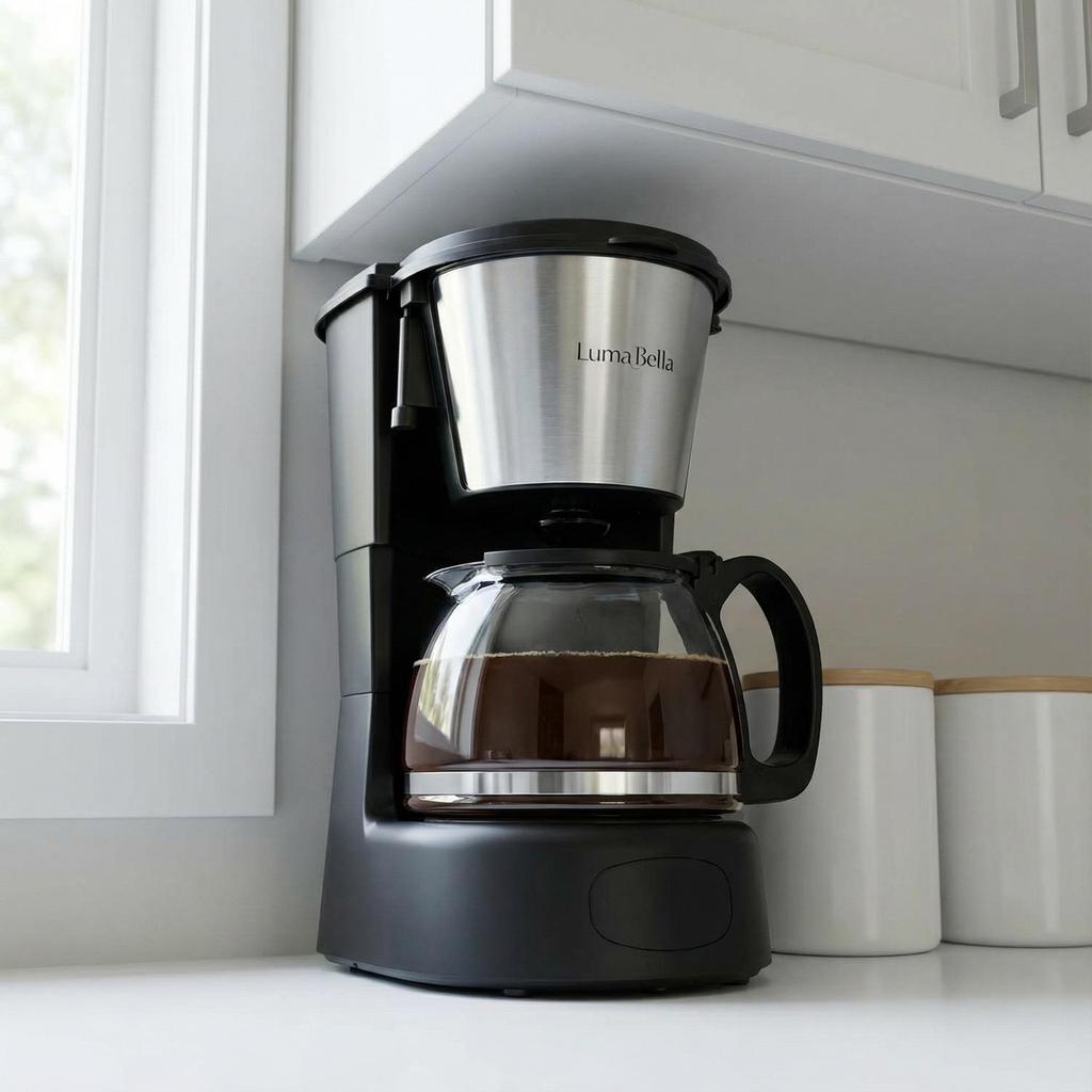 Halbautomatische Europäische Filterkaffeemaschine für 6 Tassen, 750 ml Teekanne