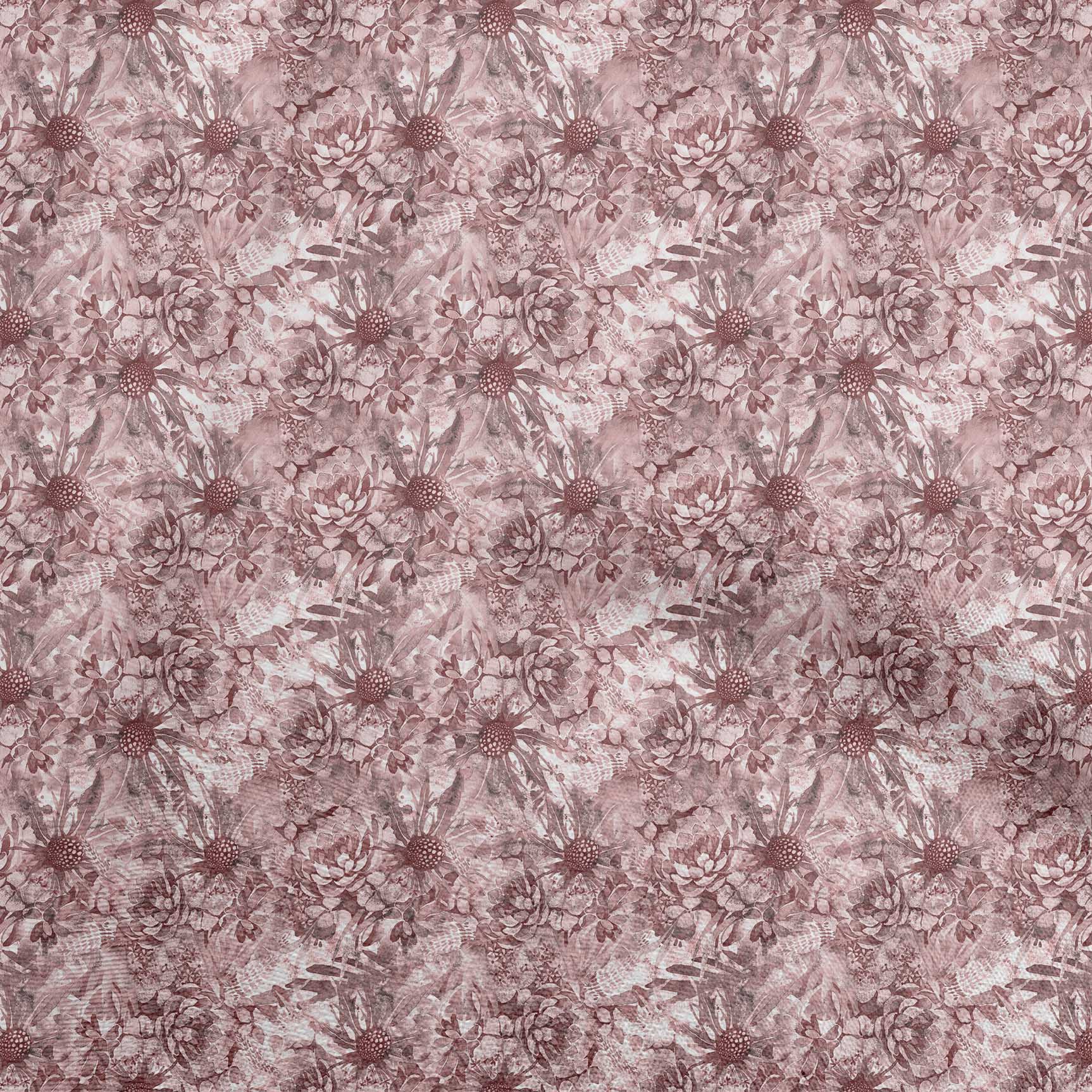 

OneOone Бавовняний поплін, блакитна тканина, абстрактні квіткові вироби для стьобання, принт, швейна тканина у дворі, 42 дюйми 42 Inch Wide - Viscose Chiffon рожевий