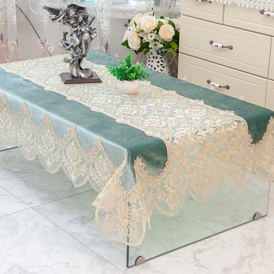 Mantel de encaje de lujo, mantel para mesa de té, armario de TV, manteles románticos, cubierta de mesa bordada para mesa de comedor, ropa