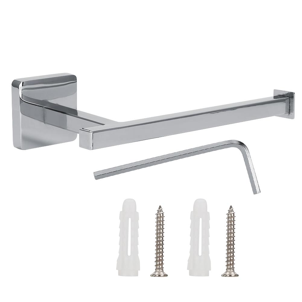 

Wall Mounted Rack Toilet Roll Paper Holder Bathroom Tissue Storage Shelf