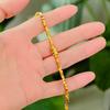 Premium Sand Gold Beaded Bracelet For Women Non Fading Chunky Chain Stylish Party Jewelry Elegant Versatile Accessory
