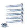 50 Pcs Round Head Self Drilling Screw 4.2x25mm Galvanized Steel Drill Screws for Furniture Repair