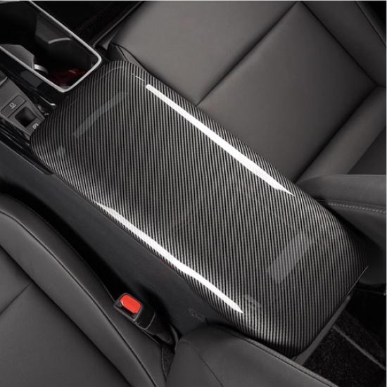 Carbon fiber Central Storage Box Decor Cover 1pc For Toyota Crown -2025