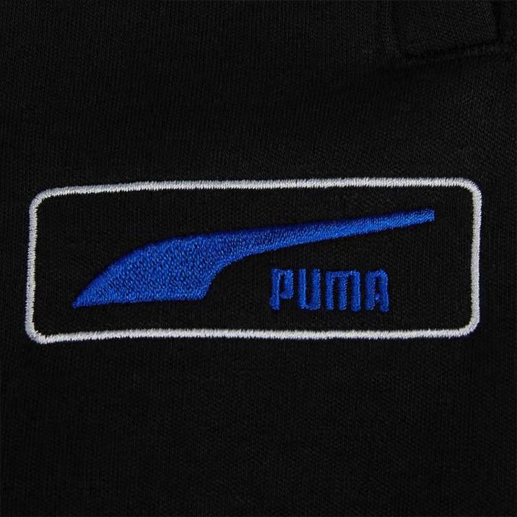 Puma Solid Color Brand Logo Embroidered Cuffed Sports Pants Men Bottoms Black 539731-01