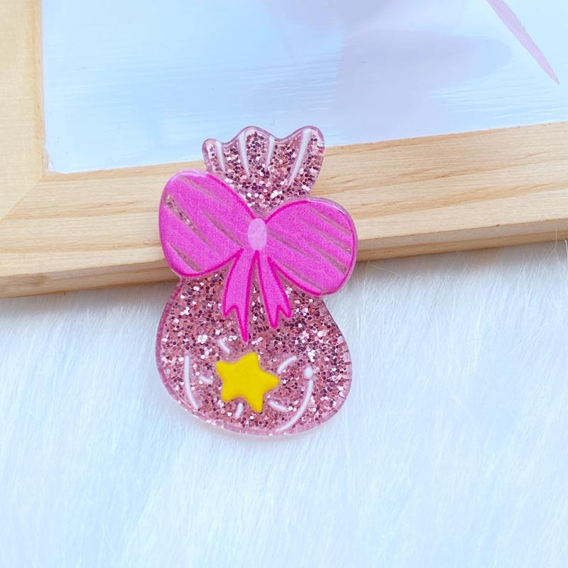 10 Stück Neue Süße Gemischte Glänzende Acryl-Weihnachts-Serie Flache Rückseite Cabochons Scrapbooking DIY Schmuck Bastel-Dekoration Zubehör