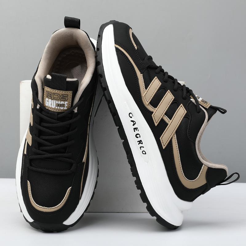 Trendy shoes men's spring senior shoes mesh breathable men's sports and leisure men's shoes thick sole