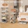 Foldable Shoe Rack Spacesaving Plastic Household Shoe Storage Cabinet Multi Layer Dust-proof Shoe Rack Large Capacity Shoe Rack