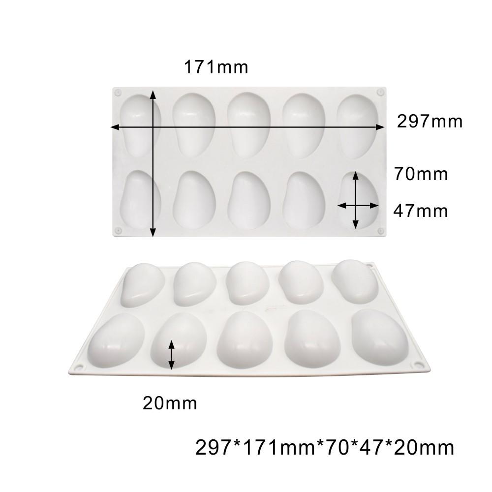 10 Holes 3D Mango Silicone Mold Diy Craft Soap Candle Mold Mousse Cake Ice Mold Cake Decoration Tool Baking Accessories