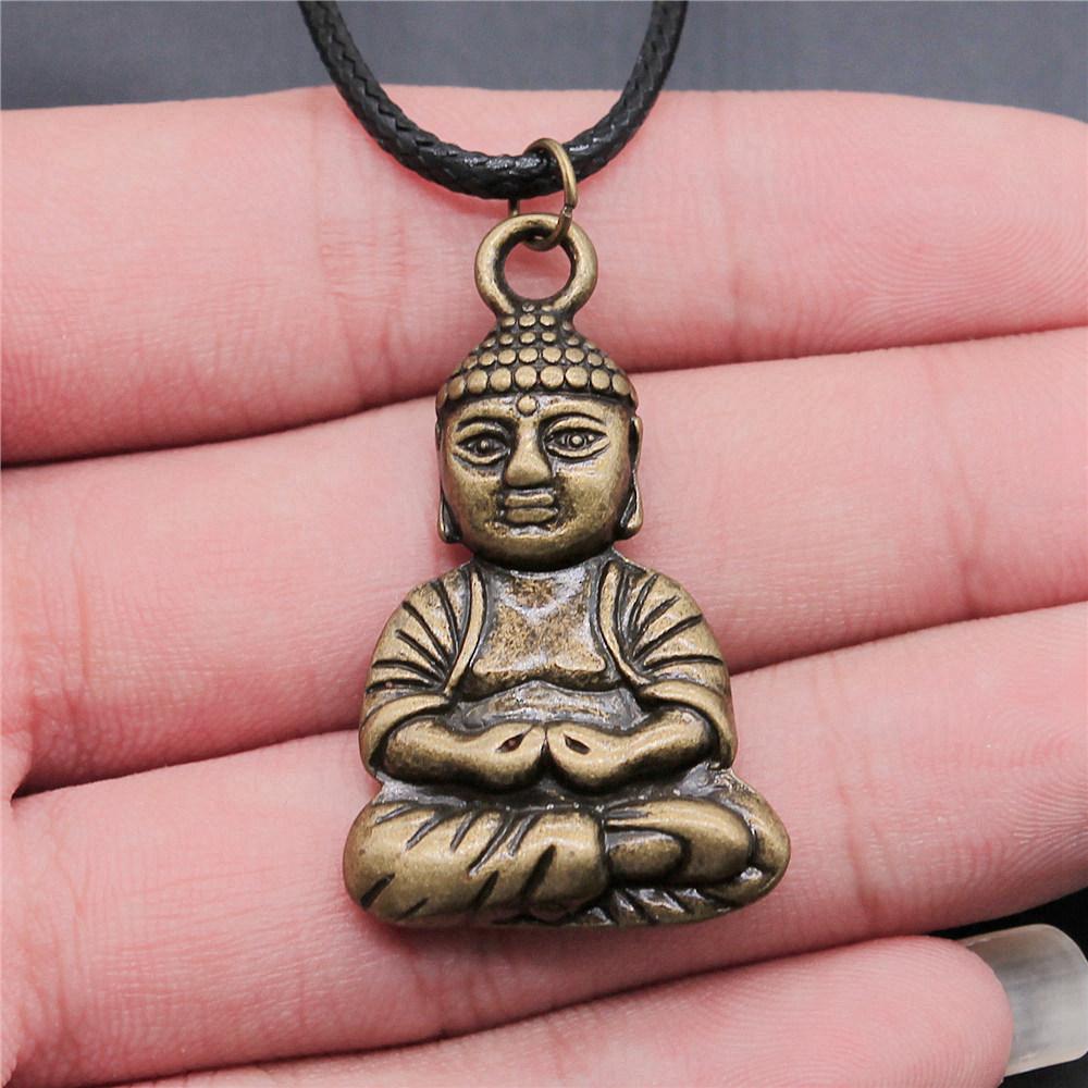 45cm Necklace Leather Chain Big Chief Pharaoh Buddhism Minimalist Jewelry Components QN015