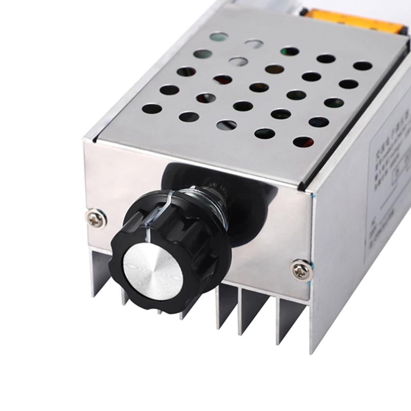 A96I-AC 220V 6000W SCR Voltage Regulator Controller Electronic Dimmer Thermostat Speed Regulation Mold With Case