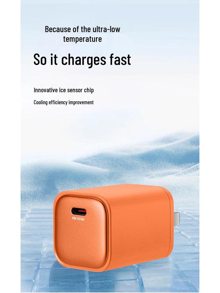 Gallium Nitride 45W Mobile Phone Charger, 3C Certified, PD40W, Fast Charging Head for Apple 17/16 Mini