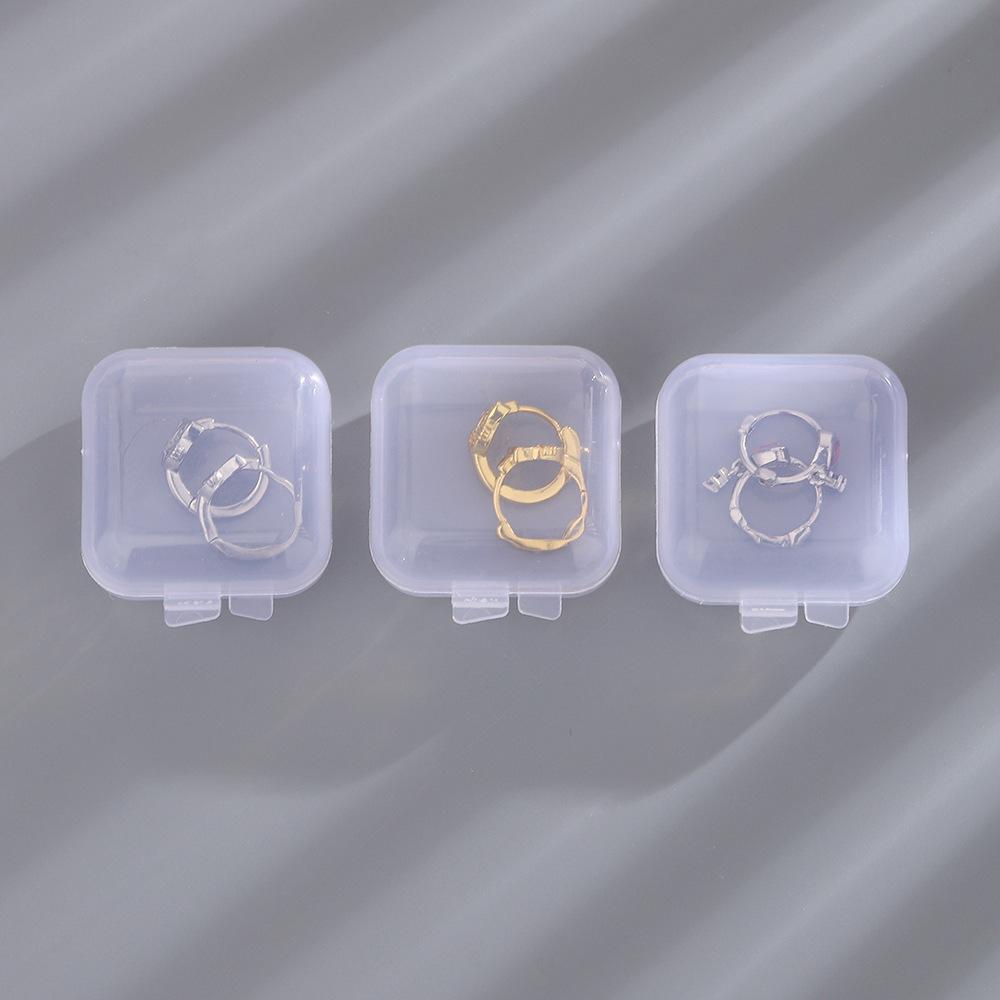 Transparent Square Jewelry Storage Box, Earrings, Dustproof And Antioxidant Plastic, Portable, Free Jewelry Box.
