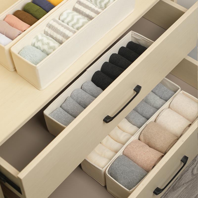 1 Stück Langlebiger Aufbewahrungsbehälter Platzsparend Faltbare Stoff-Aufbewahrungsboxen Strapazierfähig Und Stabil Socken Unterwäsche Organizer Für Schublade