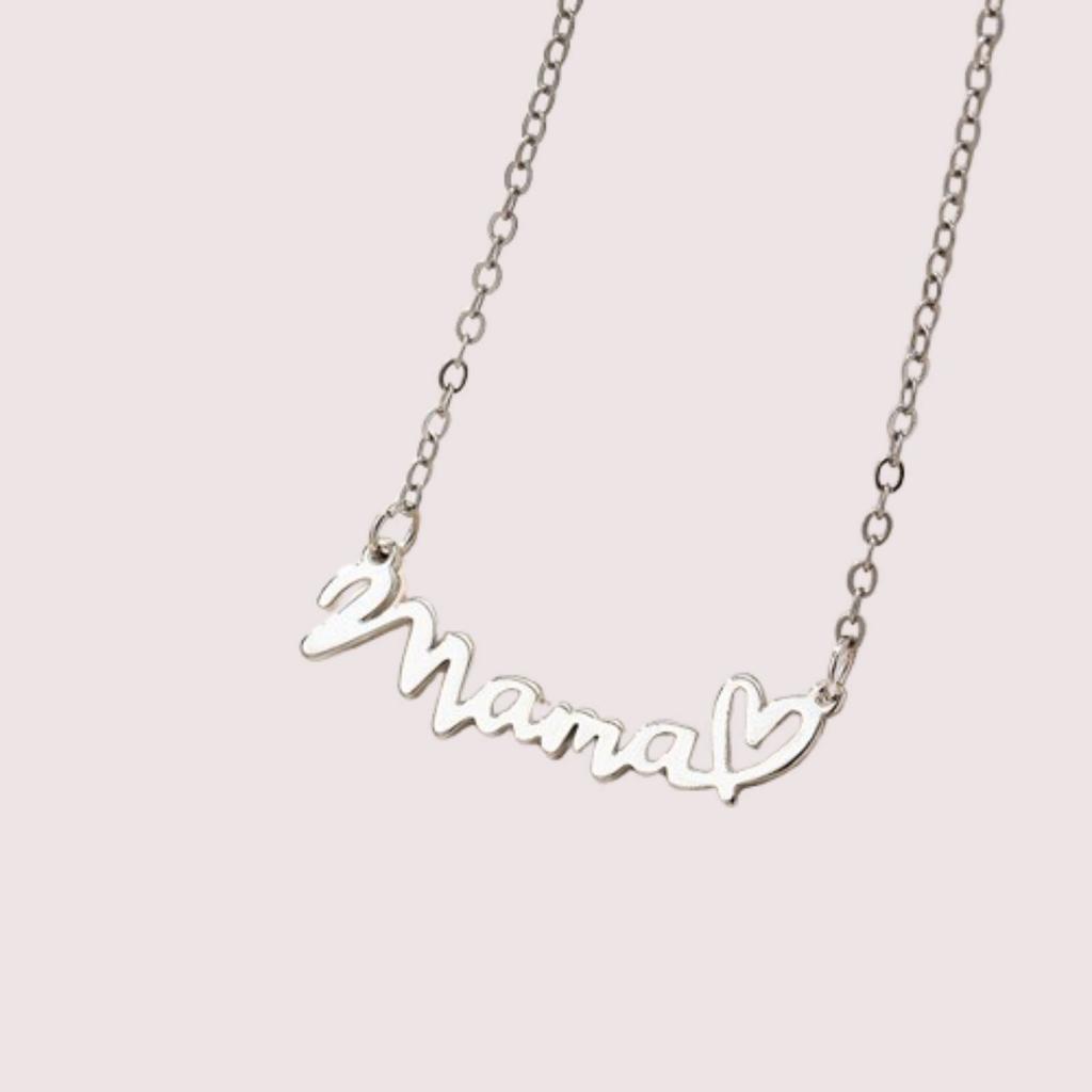 Mother's Day Mama Letter Pendant Necklace for Women Stainless Steel Jewelry Gift