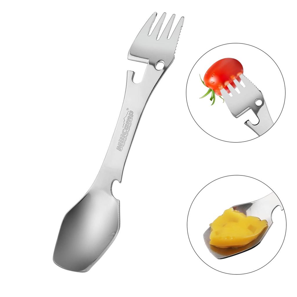 MiliCamp Multifunctional cutlery Multi-spoon 5-in-1 Camping Can be stored in