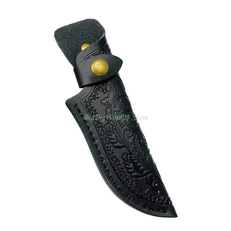 24TE Leder Messerholster Handgefertigt Gerade Messerholster Gürtelschlaufe Etui Halter