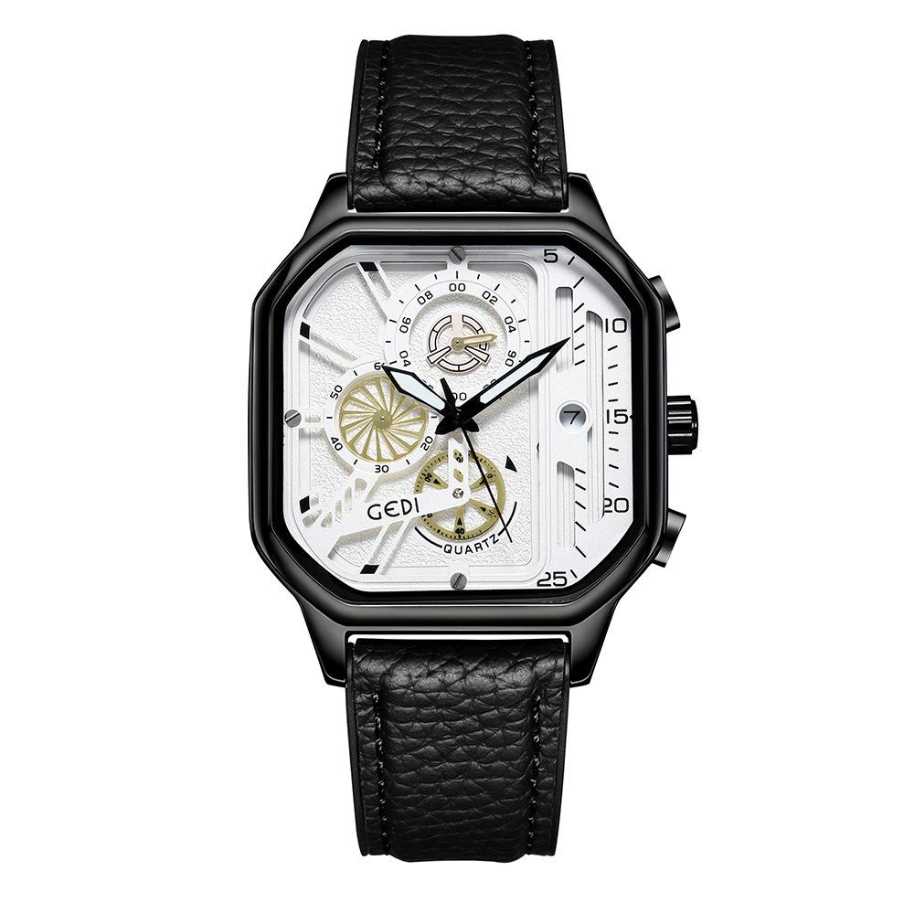 Niche High-End Square Men'S Watch Fashion Timer Business Watch Men'S Waterproof Quartz Watch