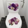 Fresh Breeze Purple-pink Floral Toilet Paper Sticker - Romantic Elements - Self-adhesive Seamless Sticker