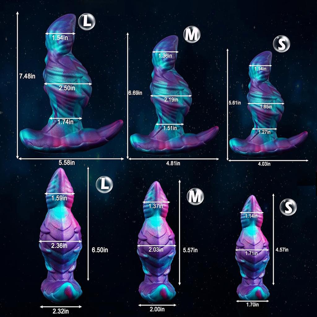 Alien Shape Wearable Anal Plug for Adults, Silicone Butt Plug, Hands-Free Prostate Massager for Men and Women