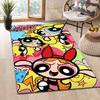 1Pc The Powerpuff Girls Printed Rectangle Carpet, Home Door Mat, Outdoor Travel Protection Carpet A7