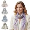 Sun-Resistant Silk Scarf Breathable Long Wraps Portable Bandana  for Women