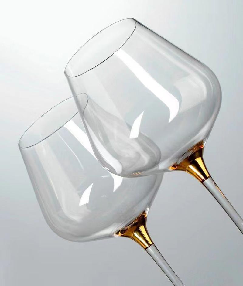 Evropská 660ml luxusní zlatá burgundská sklenice Vintage sklenice na víno Sklenice na víno Sklenice na šampaňské Pohár Sklenice Sada pohárů Poháry Crystal