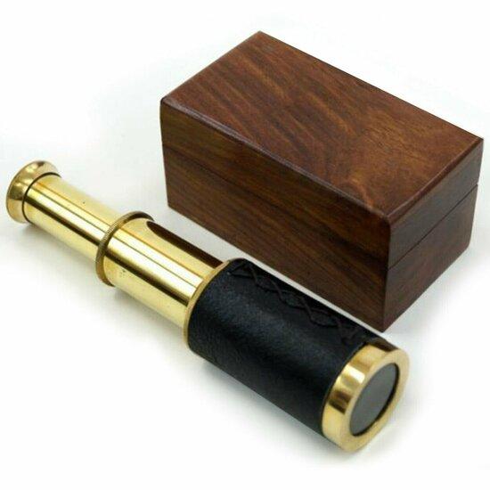 

6 Телескоп Деревянная Коробка Латунный Морской Подзорная Труба Антикварный Подарок Винтажный Пиратский дюйм M аэро