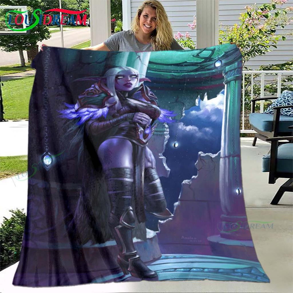 Game Sexy Cartoon Night Elf Soft Blanket Sports Living Room Bedroom Sofa Bed Blanket Gift Travel Office Lunch Break Blanket