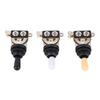 3pcs 3 Way Guitar Toggle Switches Short Straight Switch with Black White Cream Tips for Electric Guitar Black