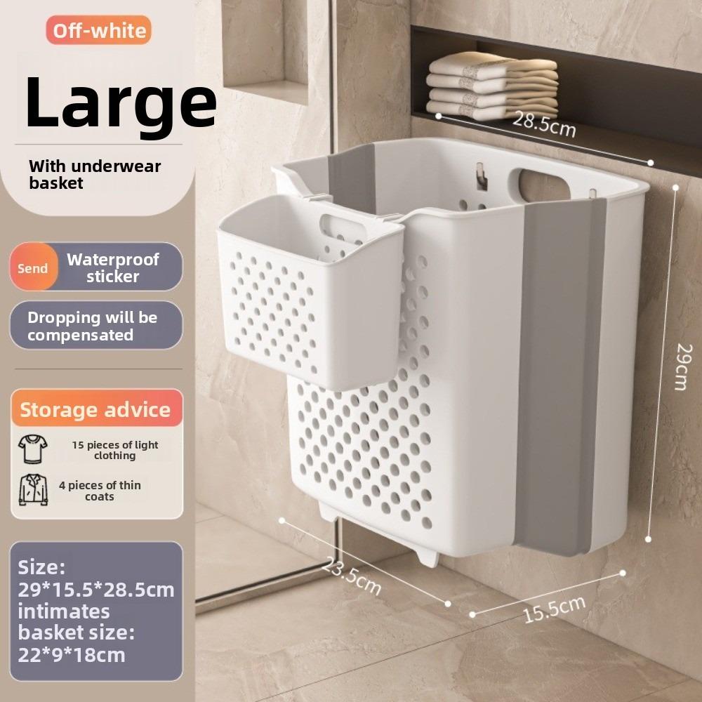 Wall Mounted Laundry Basket Foldable Storage Bag New Storage Basket